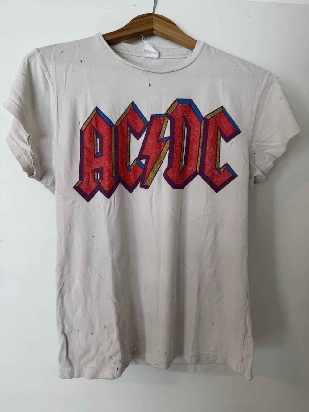 MadeWorn AC/DC Highway to Hell 1979 Tour White Cotton Graphic T-Shirt XS